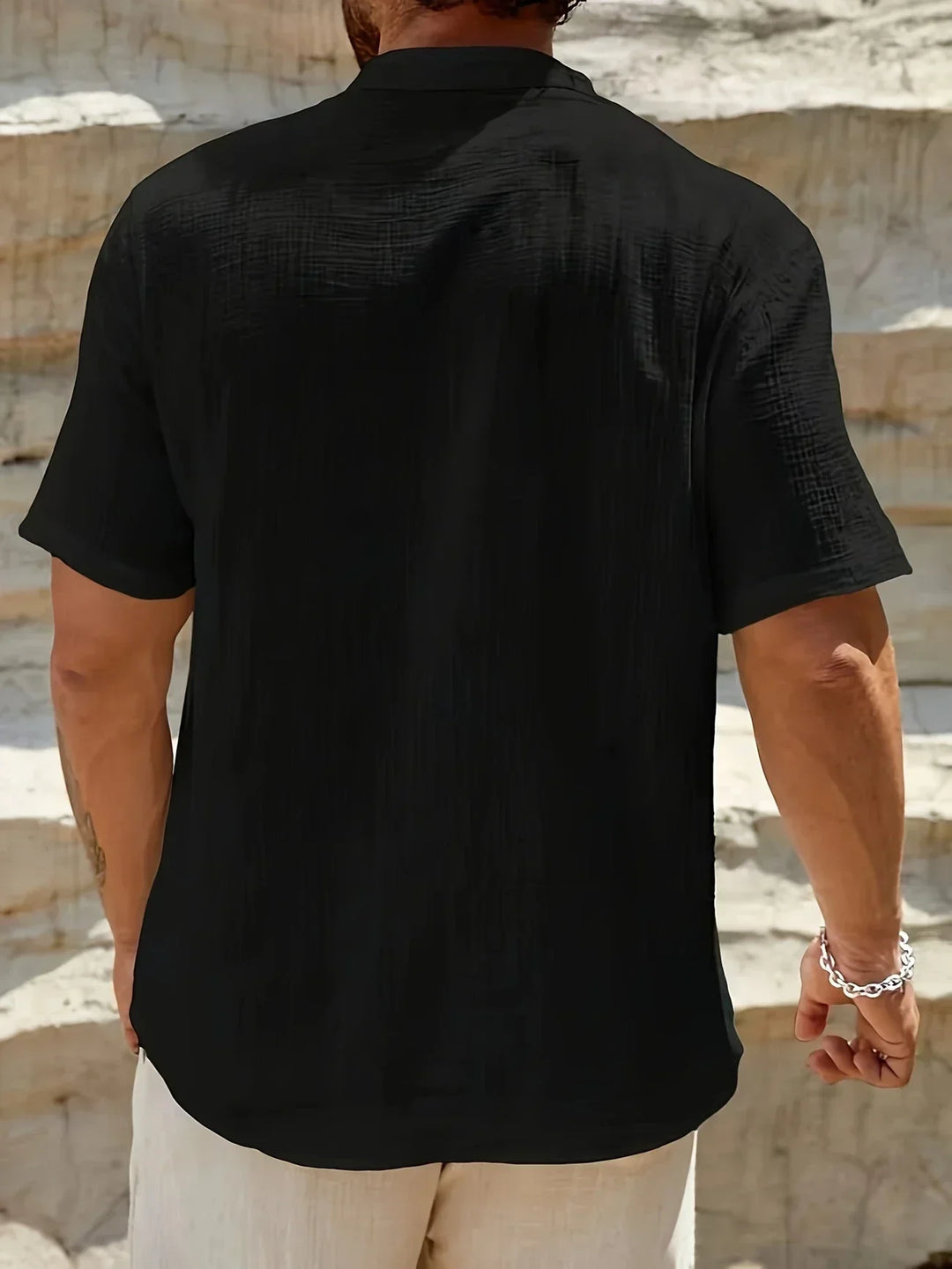 Emilio | Camisa de verano elegante con cuello alto