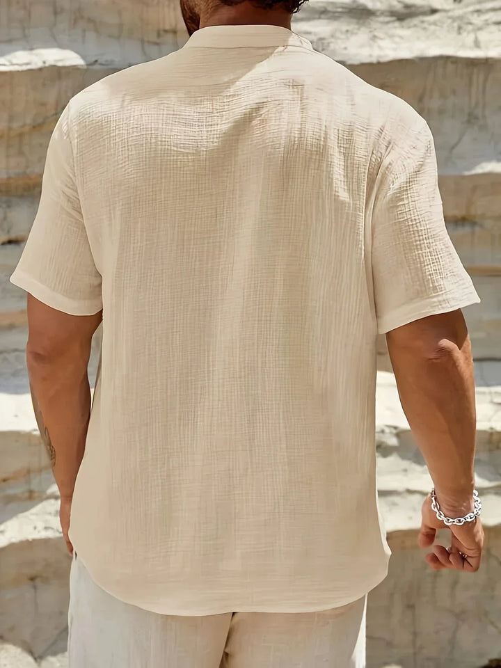 Emilio | Camisa de verano elegante con cuello alto