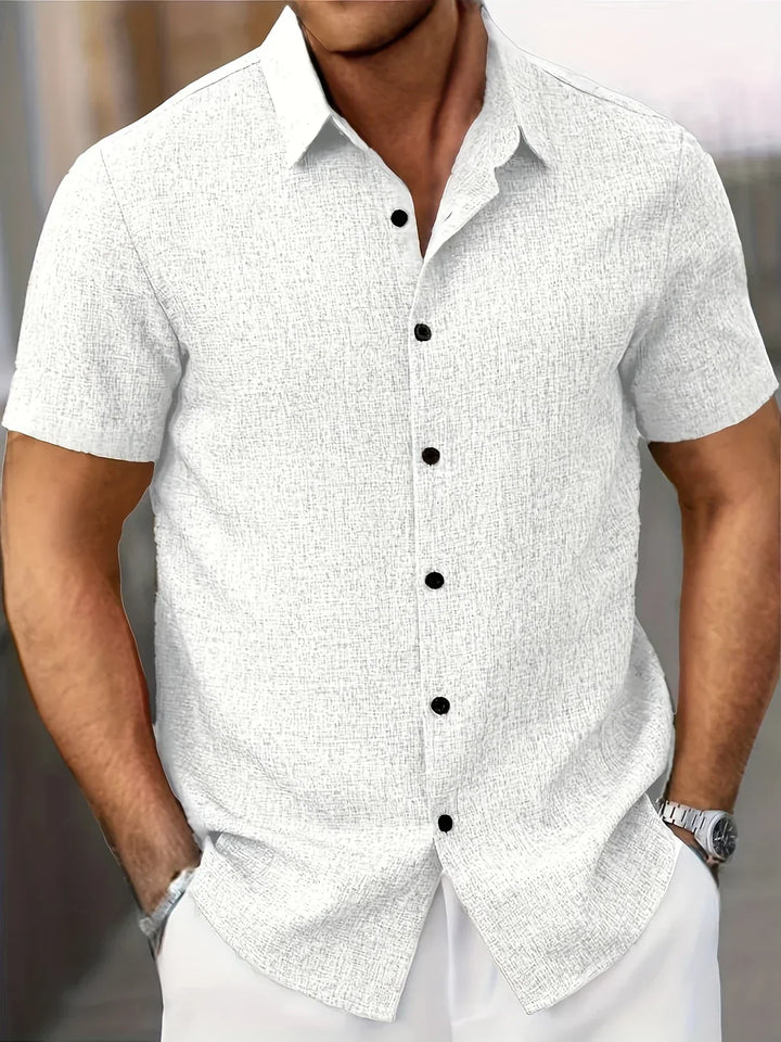 Ignacio | Camisa ligera de manga corta en mezcla de lino