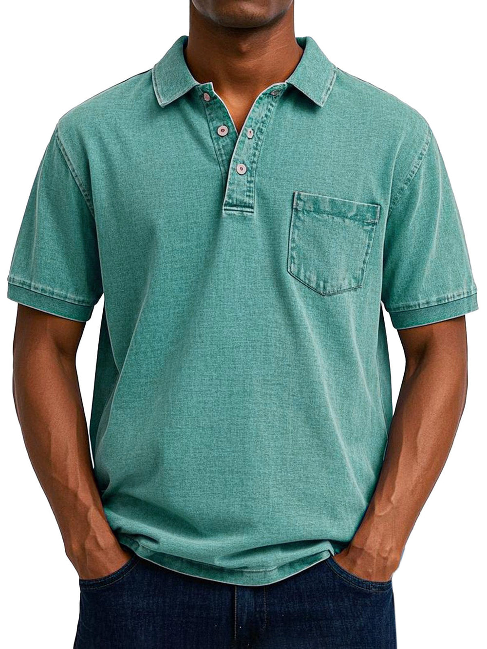 Javier – Camisa Polo Vintage Casual para Hombre Malibú - Musa de Ibiza