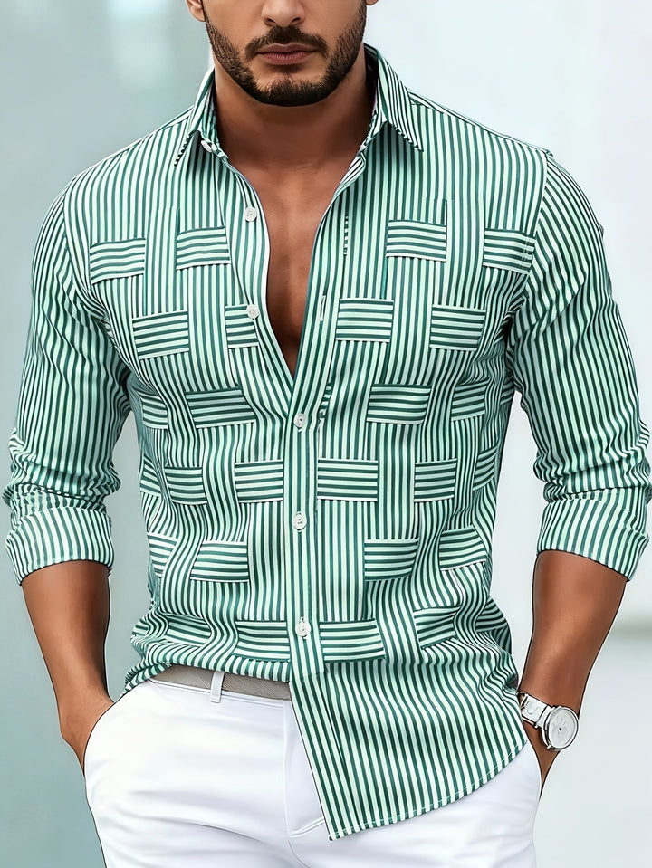 Musa | Camisa de Rayas Vintage Manga Larga