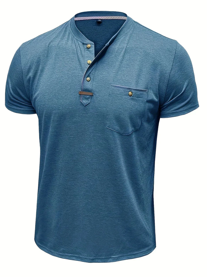 Azel | Camiseta de cuello redondo elegante con bolsillo