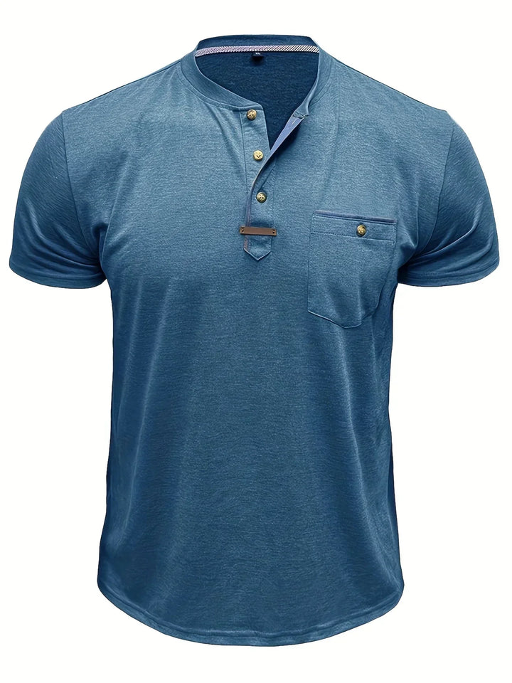 Azel | Camiseta de cuello redondo elegante con bolsillo