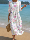 Vestido casual de mujer con estampado floral