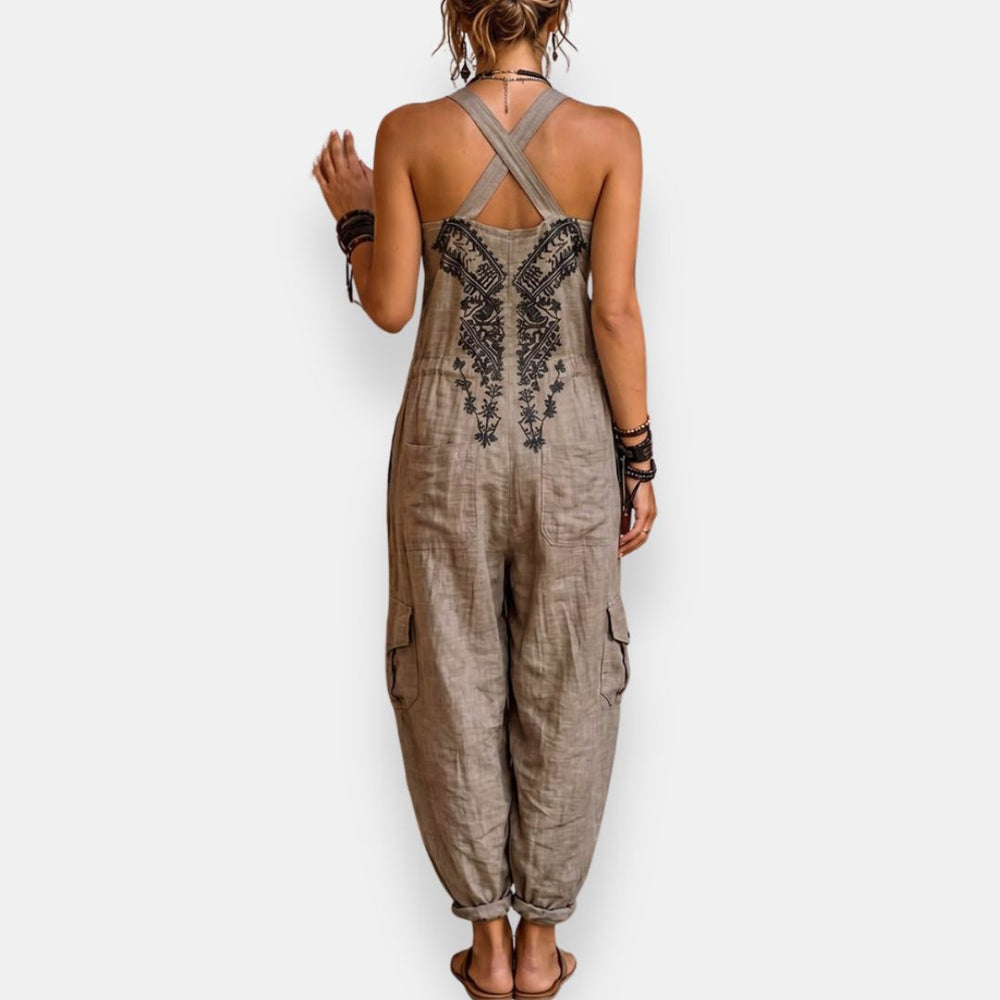 Erminilde – Mono bohemio bordado - Musa de Ibiza