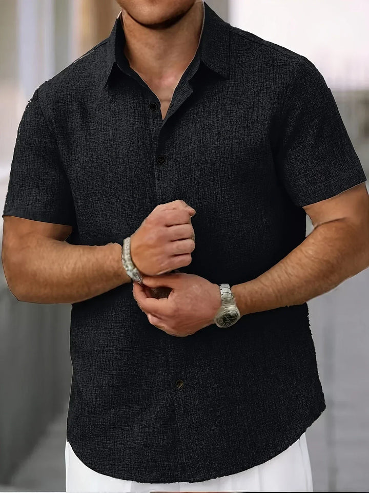 Ignacio | Camisa ligera de manga corta en mezcla de lino