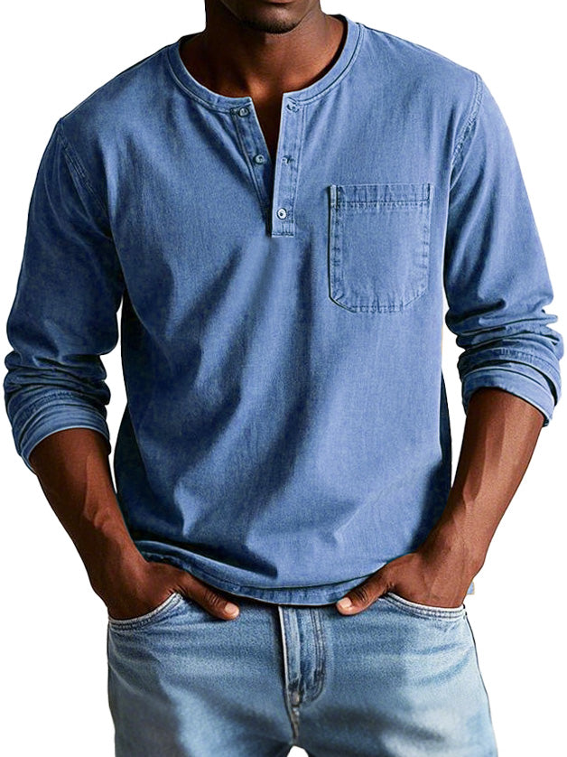 Juan – Camisa Vintage de Manga Larga Greenwich - Musa de Ibiza