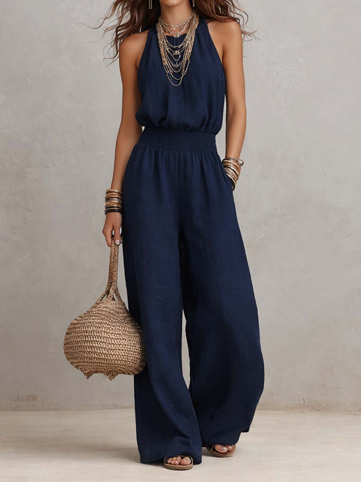 Valeria – Mono Elegante de Cuello Halter - Musa de Ibiza