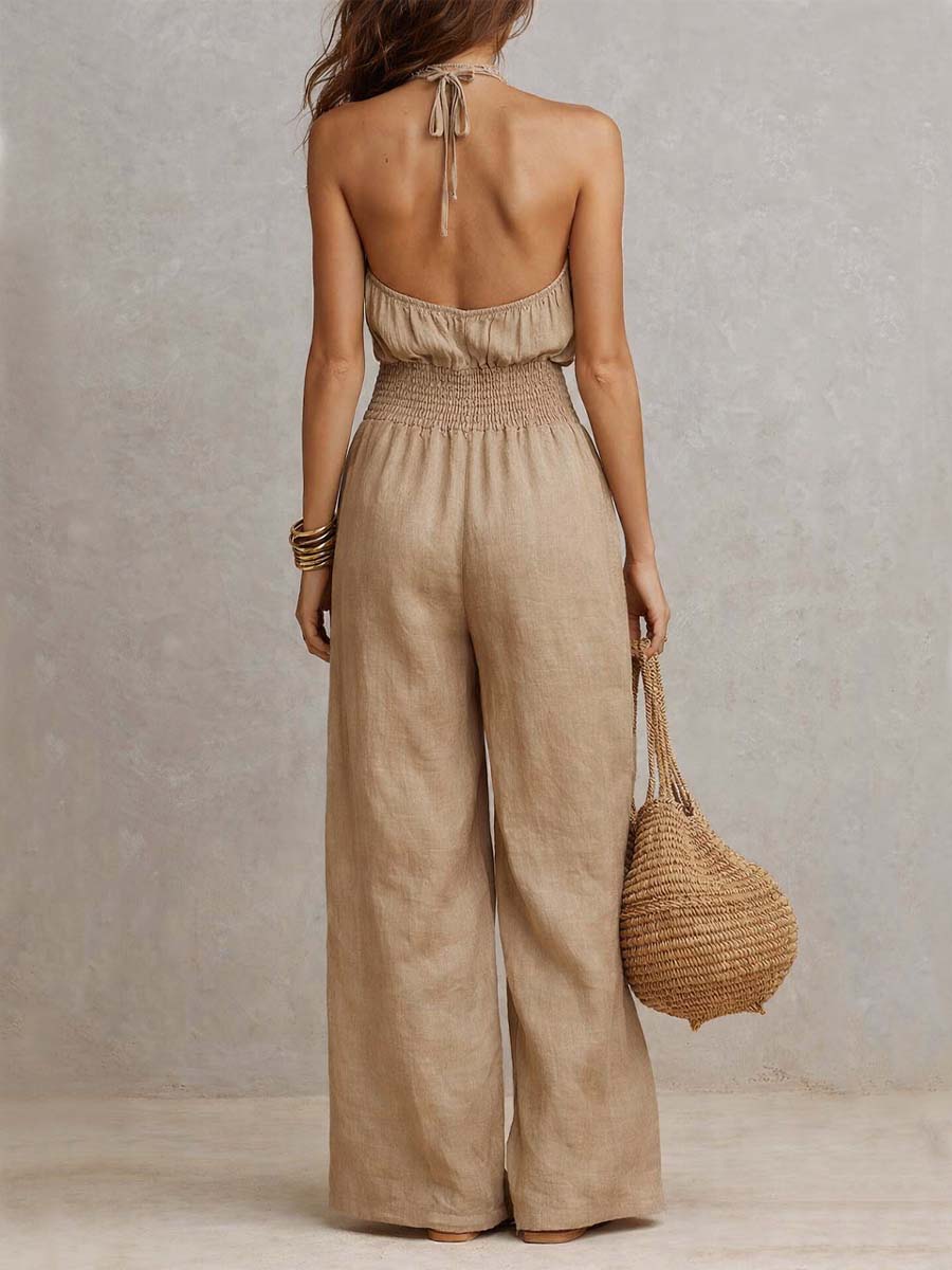 Valeria – Mono Elegante de Cuello Halter - Musa de Ibiza
