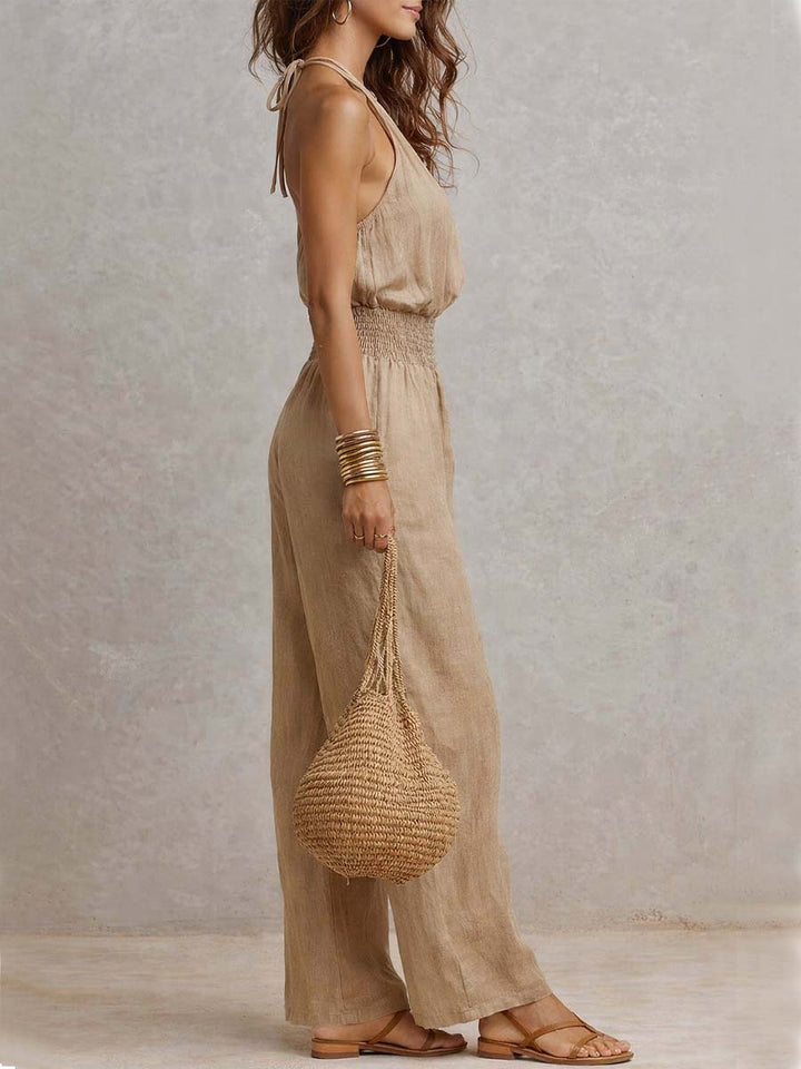 Valeria – Mono Elegante de Cuello Halter - Musa de Ibiza