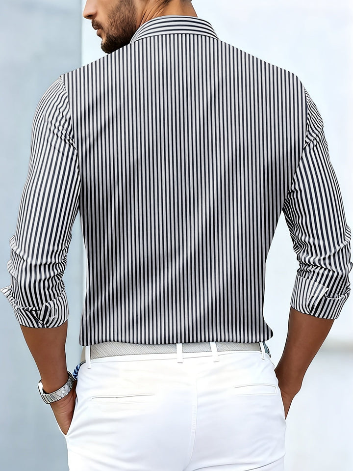 Musa | Camisa de Rayas Vintage Manga Larga