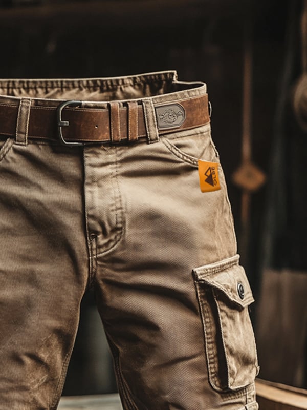 Musa | Pantalón corto cargo retro con múltiples bolsillos