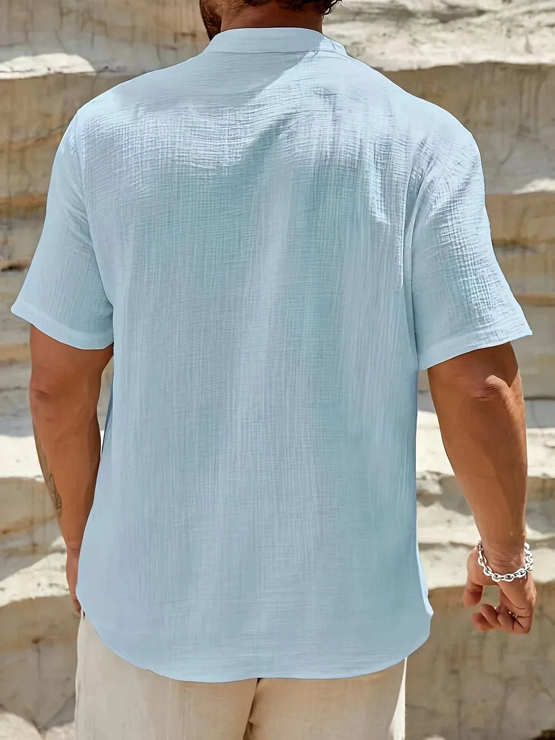 Emilio | Camisa de verano elegante con cuello alto