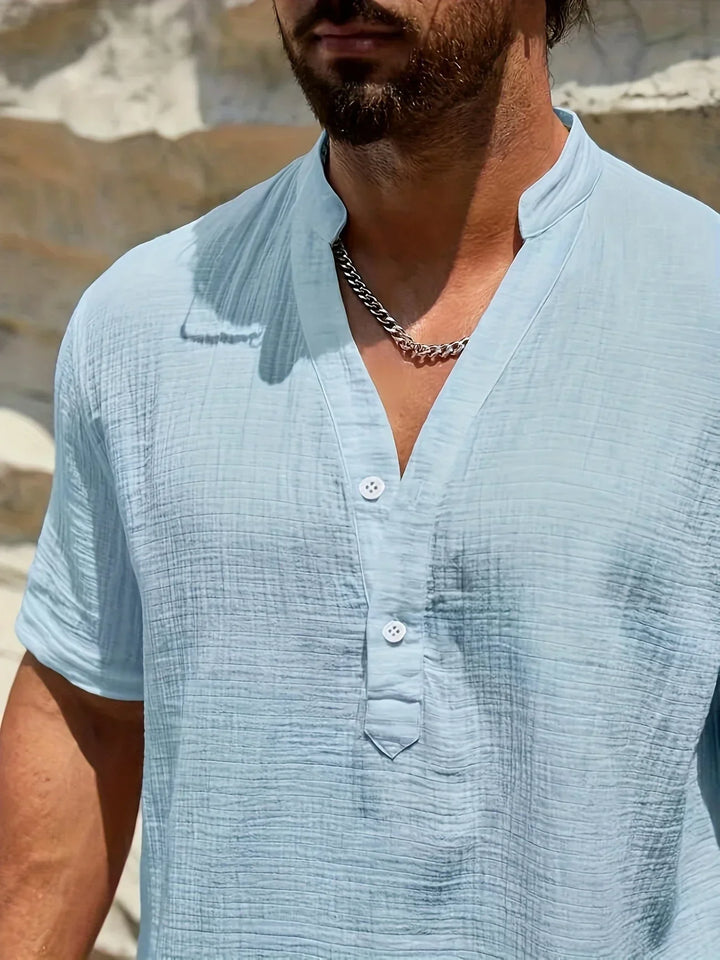 Emilio | Camisa de verano elegante con cuello alto