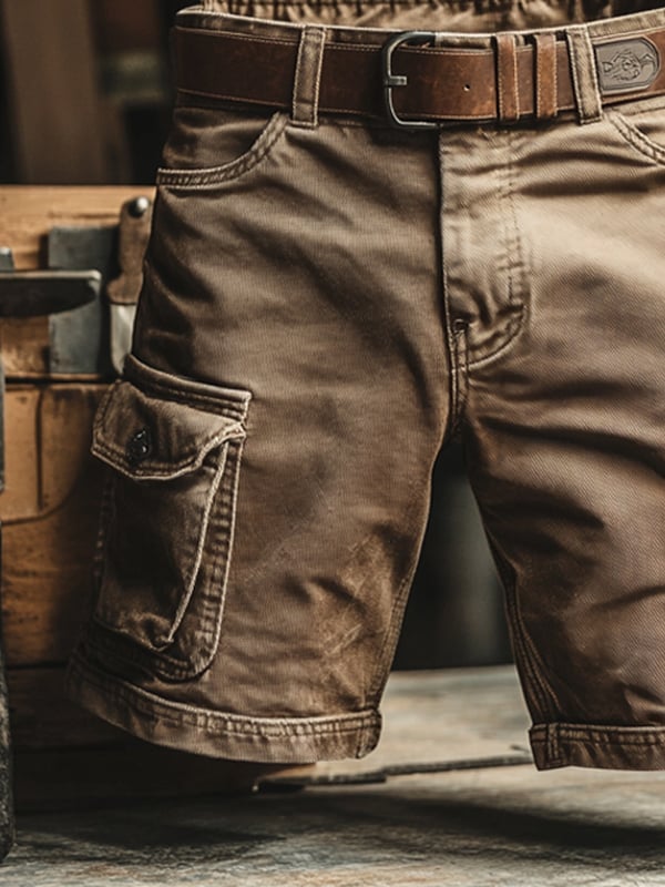 Musa | Pantalón corto cargo retro con múltiples bolsillos