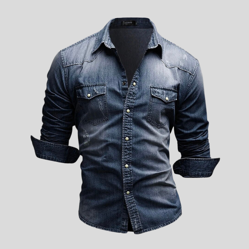 Cristian – Camisa de denim de estilo moderno - Musa de Ibiza
