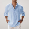 Héctor™ – Camisa Henley de algodón con efecto lino