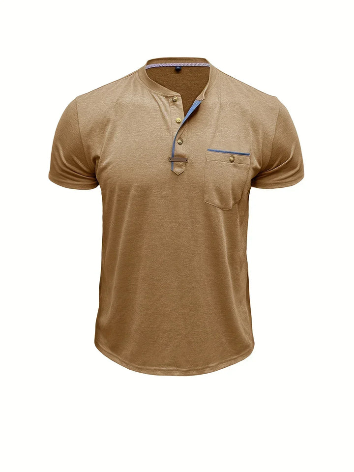 Azel | Camiseta de cuello redondo elegante con bolsillo