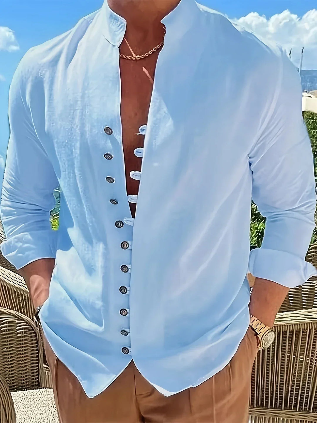Hugo | Camisa ligera de algodón de manga larga