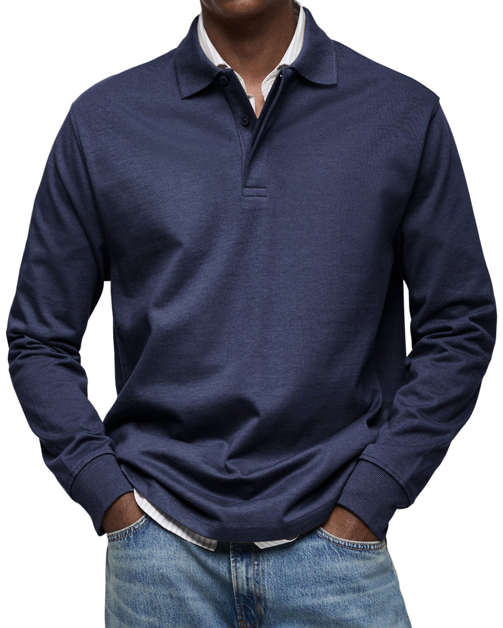Joaquín – Camisa Poloshirt Casual de Manga Larga - Musa de Ibiza