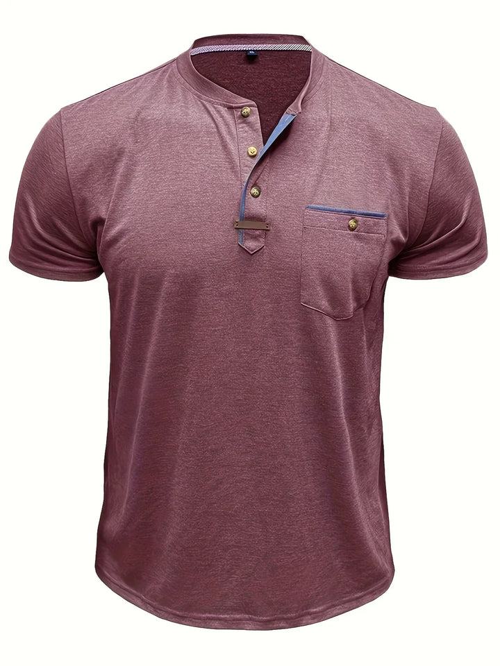 Azel | Camiseta de cuello redondo elegante con bolsillo