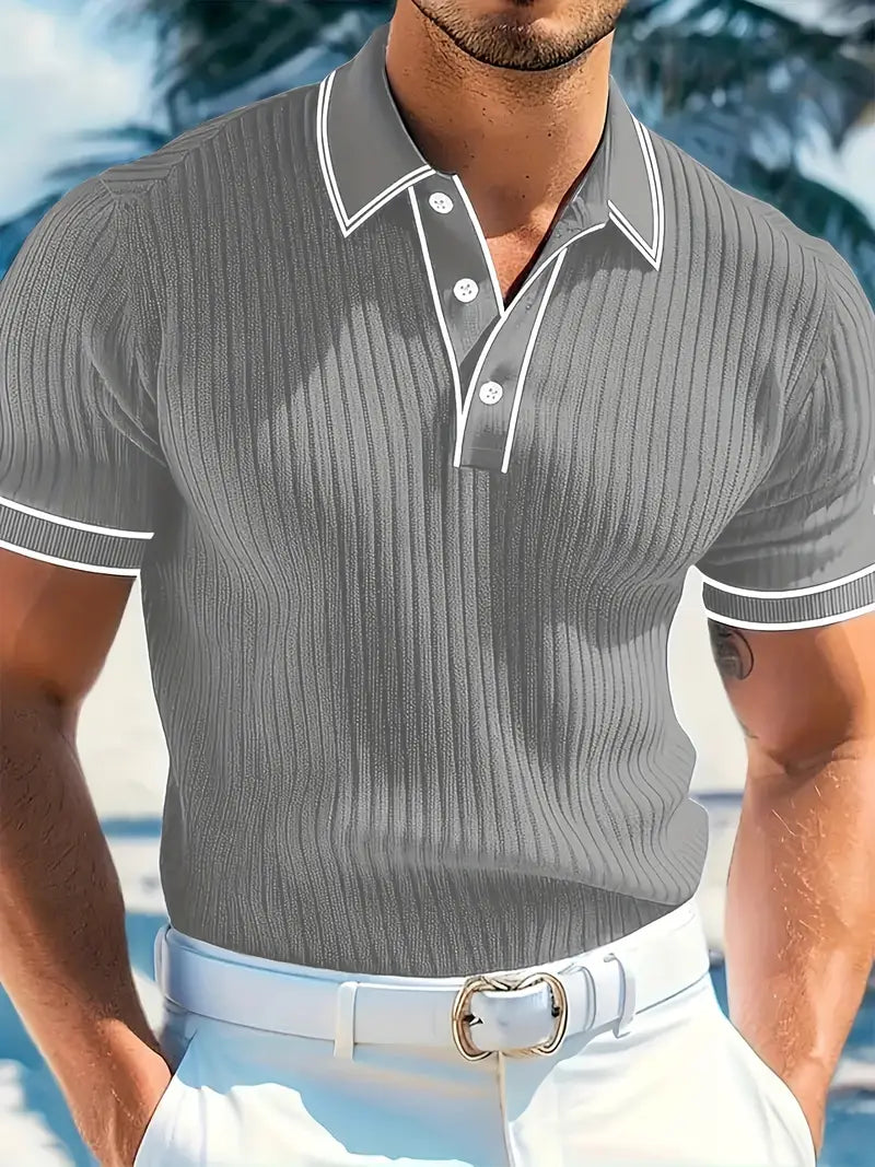 Azel | Polo elegante de manga corta