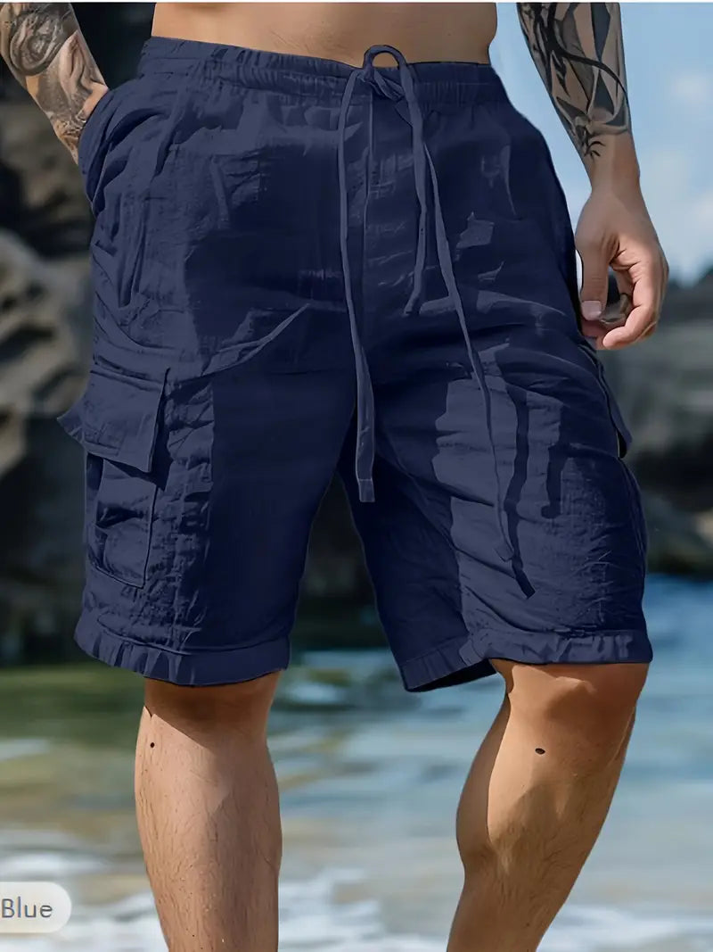 Víctor – Pantalones cortos transpirables con cintura elástica - Musa de Ibiza