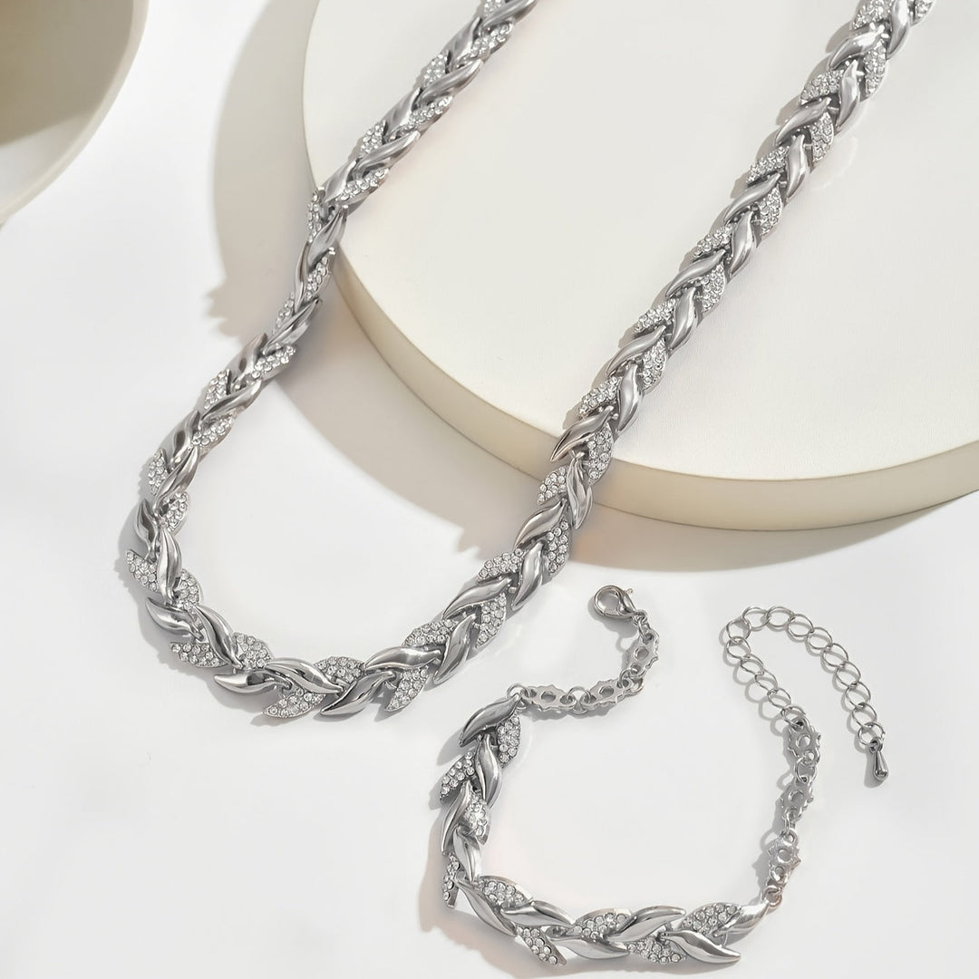 Conjunto de Cristal Cola de Sirena – Collar y Pulsera