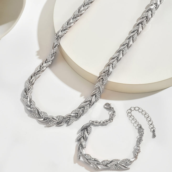 Conjunto de Cristal Cola de Sirena – Collar y Pulsera