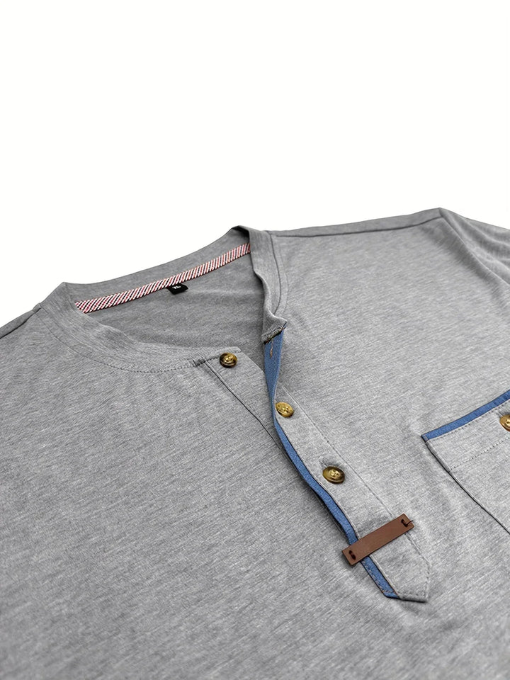 Azel | Camiseta de cuello redondo elegante con bolsillo
