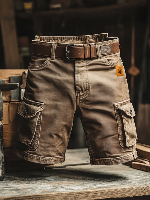 Musa | Pantalón corto cargo retro con múltiples bolsillos