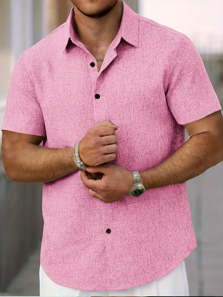 Ignacio | Camisa ligera de manga corta en mezcla de lino