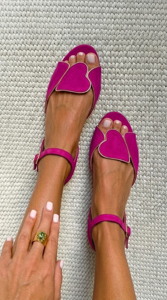 Musa™ | Sandalias Rosas con Tira al Tobillo