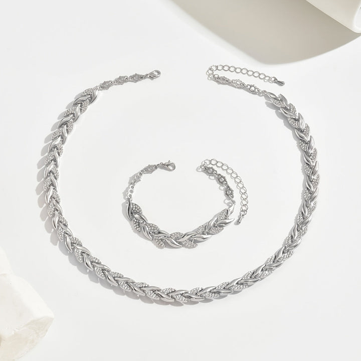 Conjunto de Cristal Cola de Sirena – Collar y Pulsera