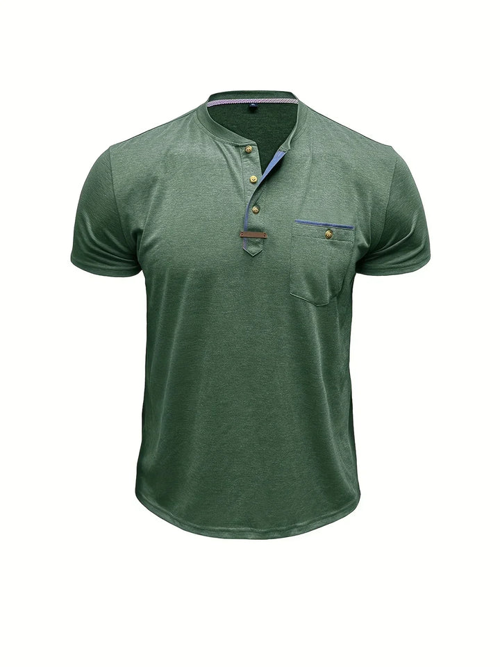 Azel | Camiseta de cuello redondo elegante con bolsillo