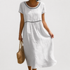Silvana™ – Vestido Bordado de Lino