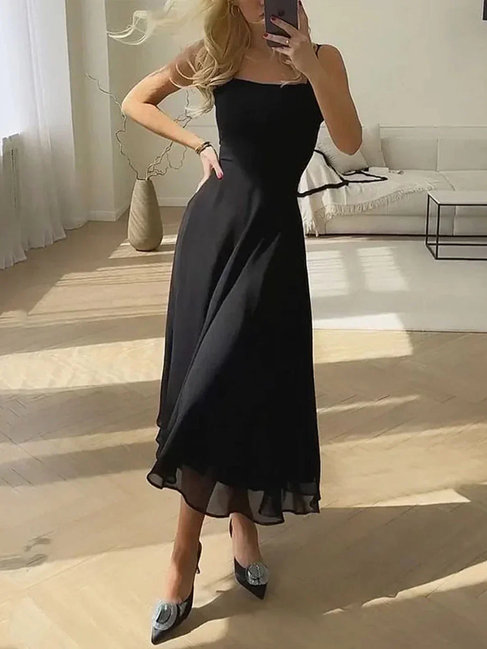 Sofia – Vestido largo elegante de tirantes - Musa de Ibiza