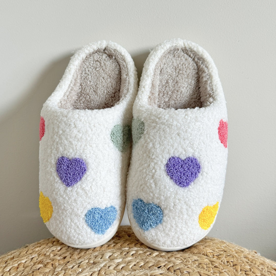 Catalina | Pantuflas Coloridas con Corazón