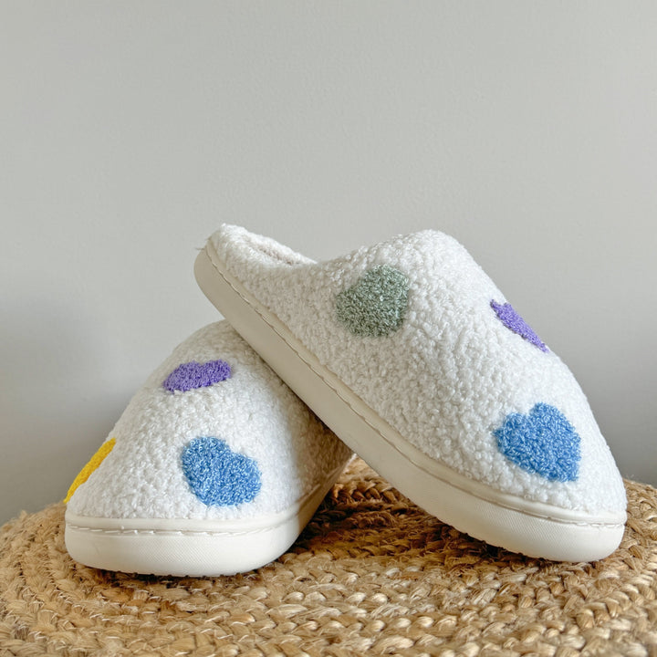 Catalina | Pantuflas Coloridas con Corazón