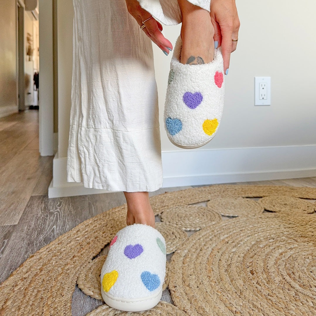 Catalina | Pantuflas Coloridas con Corazón