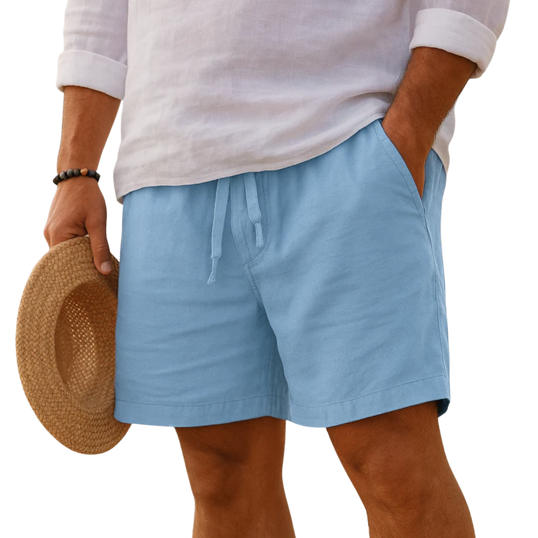 Azel | Pantalones cortos elegantes de lino con cintura elástica