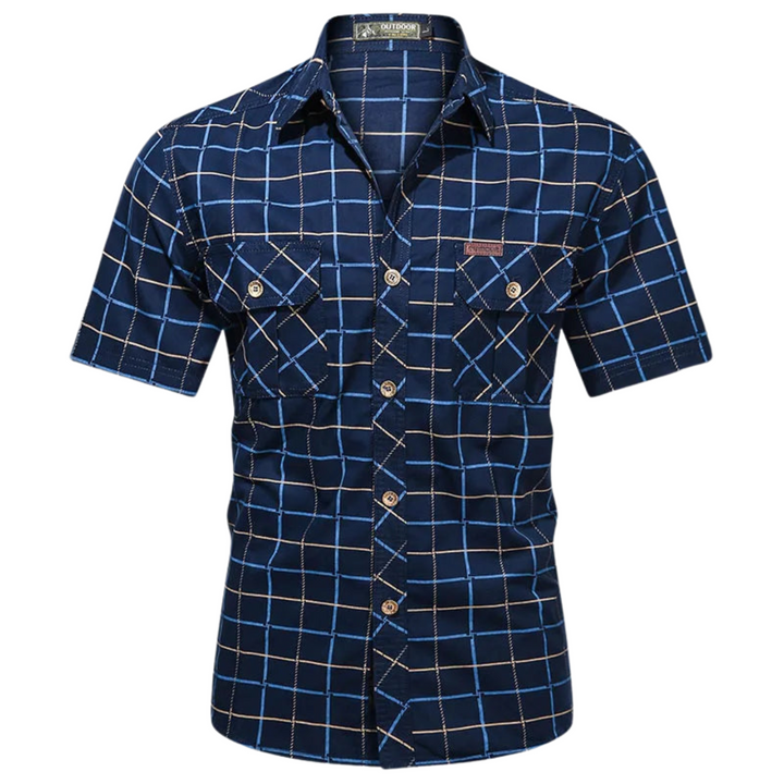 Fernando | Camisa elegante de manga corta a cuadros