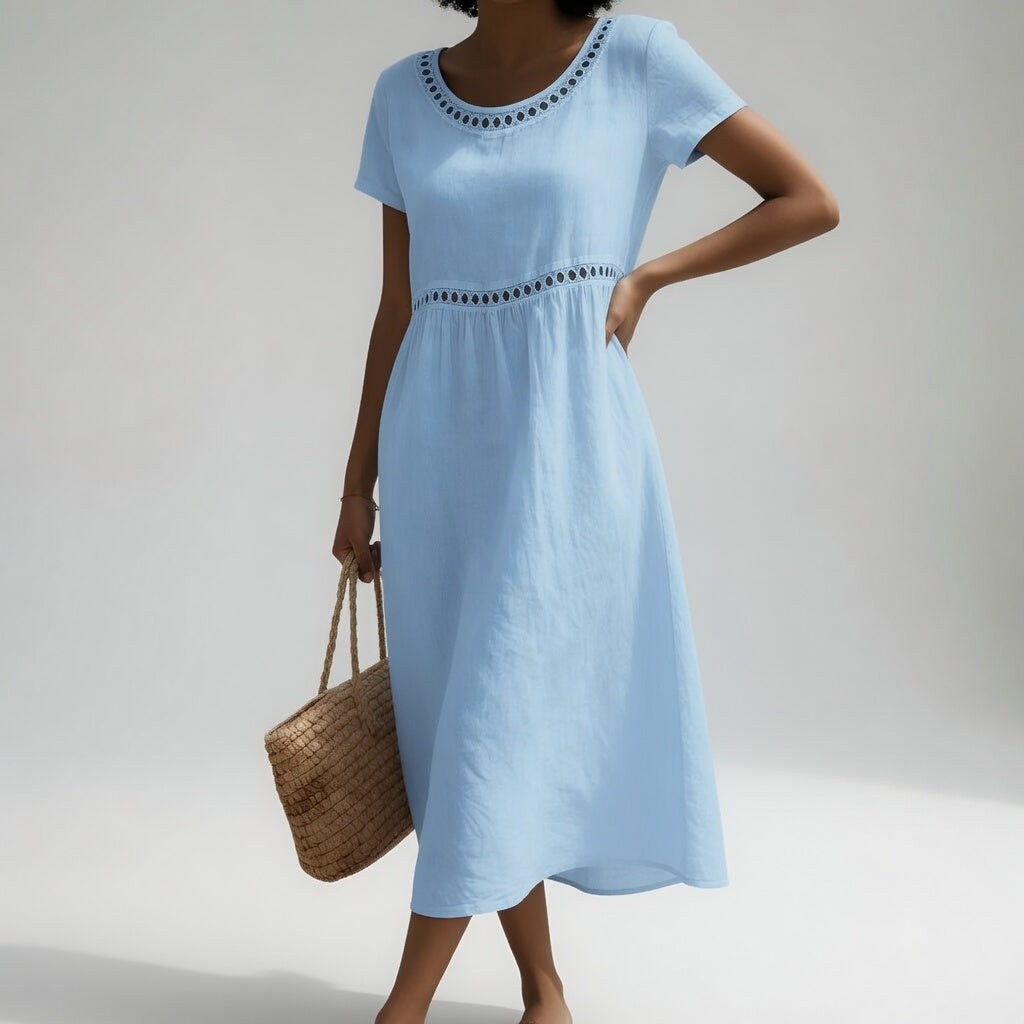 Alba | Vestido Bordado de Lino