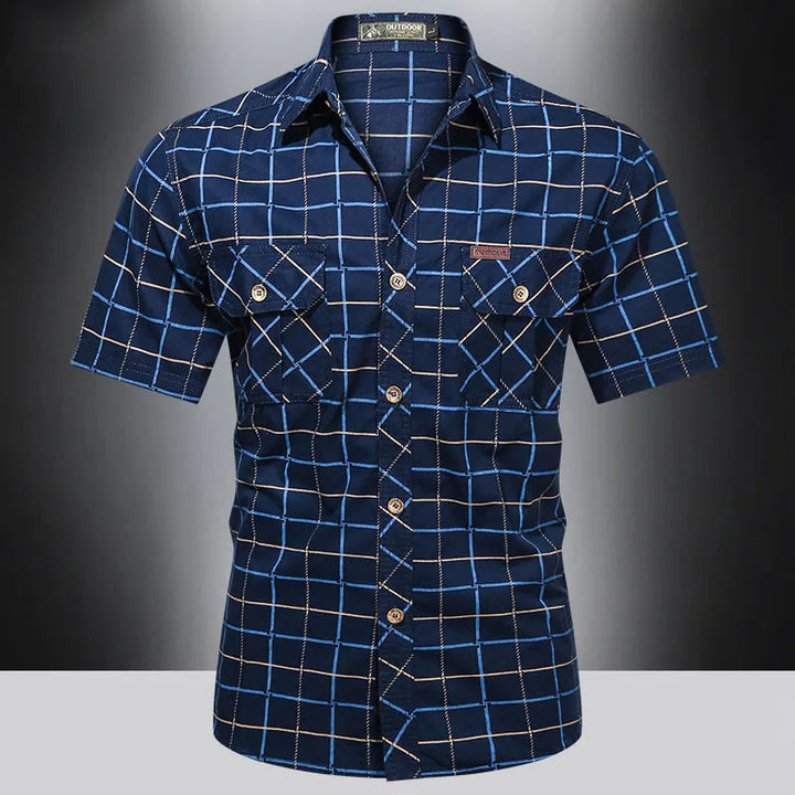 Fernando | Camisa elegante de manga corta a cuadros