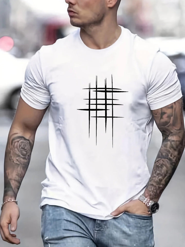 Azel | Camiseta elegante de cuello redondo con estampado gráfico