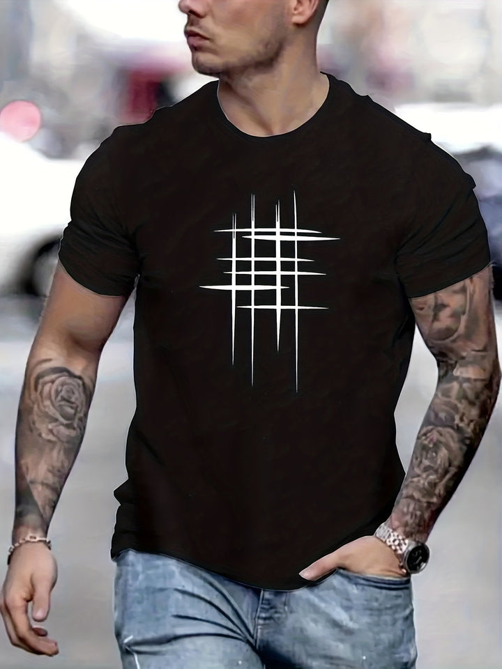 Azel | Camiseta elegante de cuello redondo con estampado gráfico