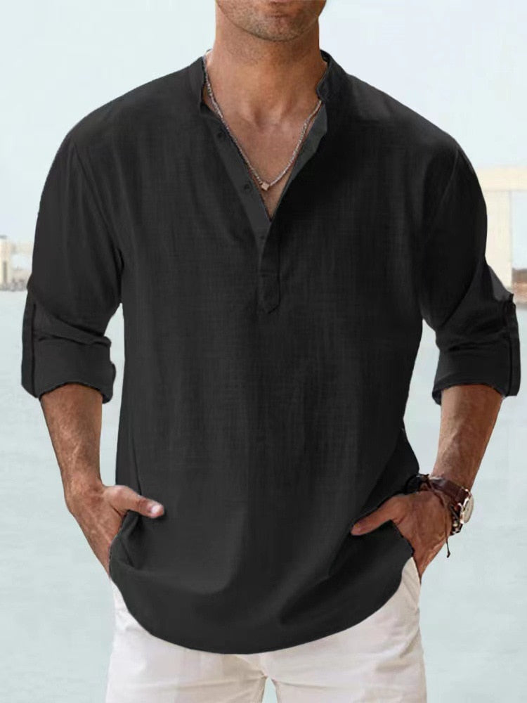Leo – Camisa de lino traspirable - Musa de Ibiza