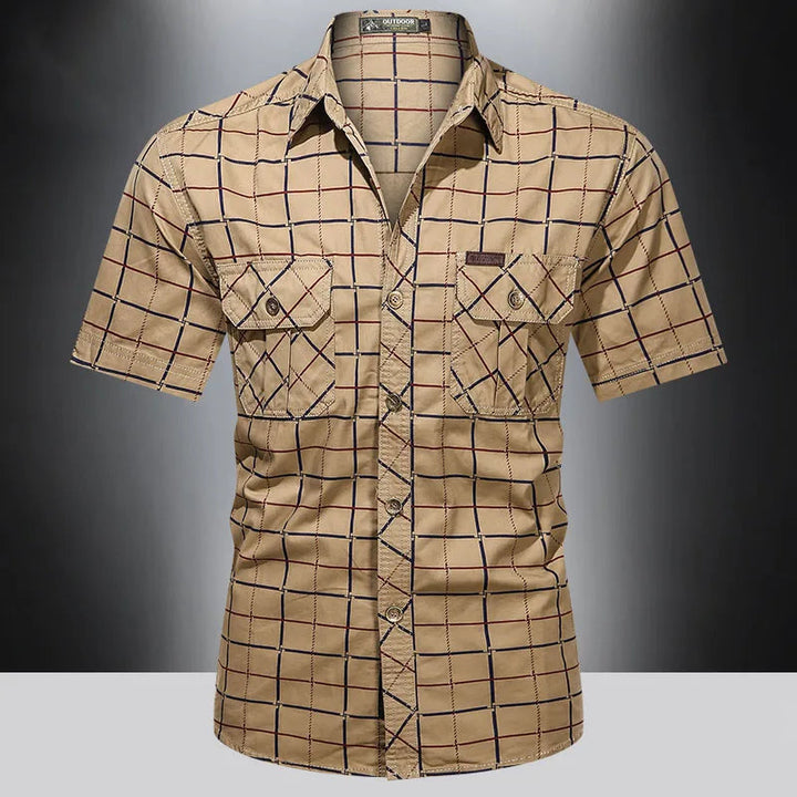 Fernando | Camisa elegante de manga corta a cuadros