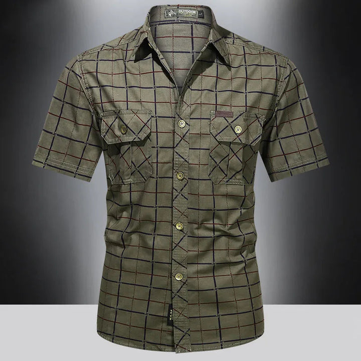 Fernando | Camisa elegante de manga corta a cuadros