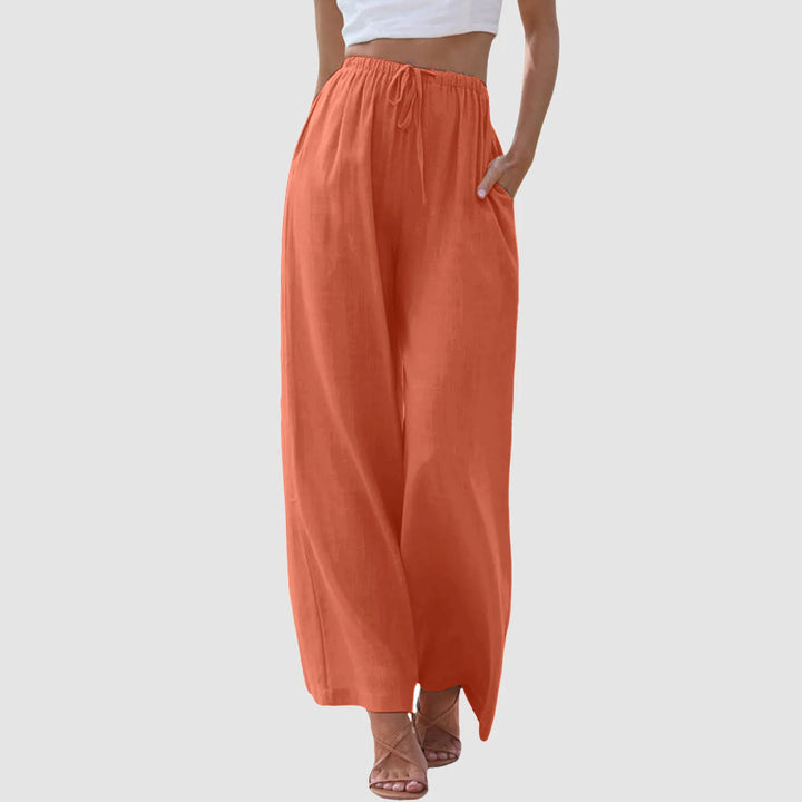 Blanca | Pantalón de talle alto con piernas anchas